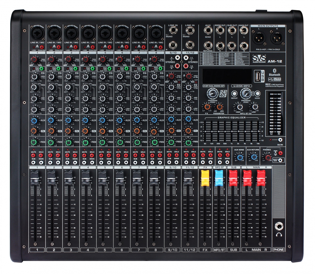 SVS Audiotechnik mixers AM-12 Микшерный пульт аналоговый, 12-канальный в Пермской области